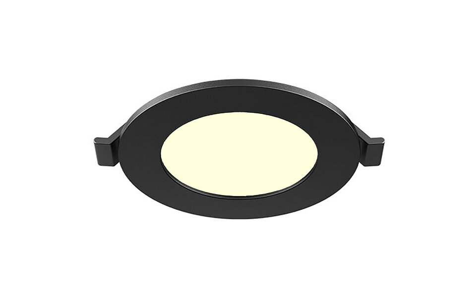 HLW LED Brinton Thin LED Downlight Recessed Spotlight 3W, Warm White 2700K–3000K, Round Ø85mm