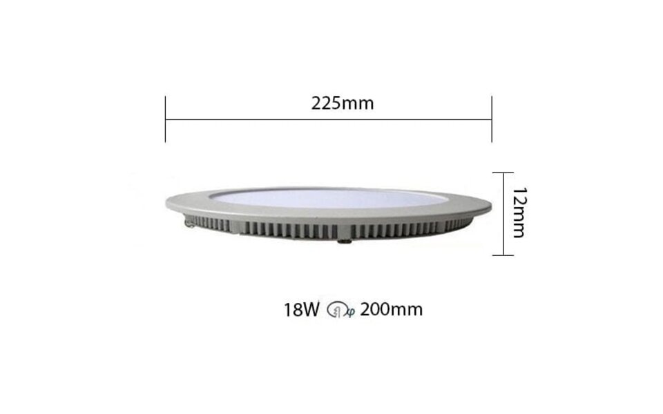 HLW LED Recessed LED Downlight Slim 18W - Natural White 4200K - Matt White Aluminum Ø225mm HLW LED Recessed LED Downlight Slim 18W - Natural White 4200K - Matt White Aluminum Ø225mm