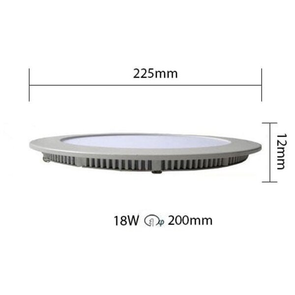 HLW LED Inbouw LED Downlight Slim 18W - Natuurlijk Wit 4200K - Mat Wit Aluminium Ø225mm HLW LED Inbouw LED Downlight Slim 18W - Natuurlijk Wit 4200K - Mat Wit Aluminium Ø225mm