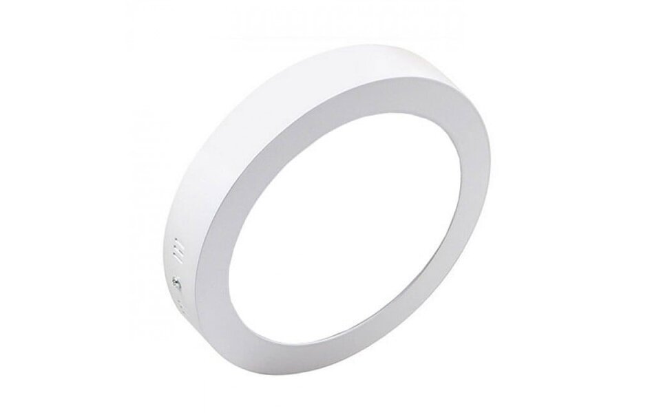 HLW LED LED Downlight Surface Mounted Round 18W - Bright Cool White 6000K - Matte White Ø225mm