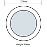 HLW LED Surface-Mounted LED Downlight Round 18W - Natural White 4200K, Matte White Aluminum Ø225mm