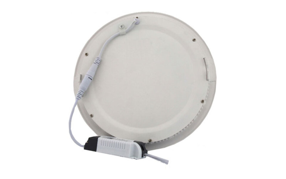 HLW LED LED Downlight Slim Recessed Round 12W - Natural White 4200K - Matt White Aluminum Ø170mm