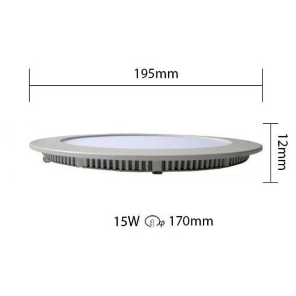 HLW LED LED Downlight Slim 15W - Ronde Inbouw LED Lamp Natuurlijk Wit 4200K Ø195mm HLW LED LED Downlight Slim 15W - Ronde Inbouw LED Lamp Natuurlijk Wit 4200K Ø195mm