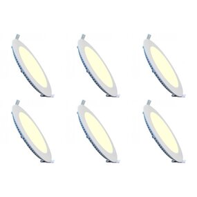 LED Downlight Slim 6 Pack - Inbouw 3W Dimbaar Warm Wit LED Downlight Slim 6 Pack - Inbouw 3W Dimbaar Warm Wit