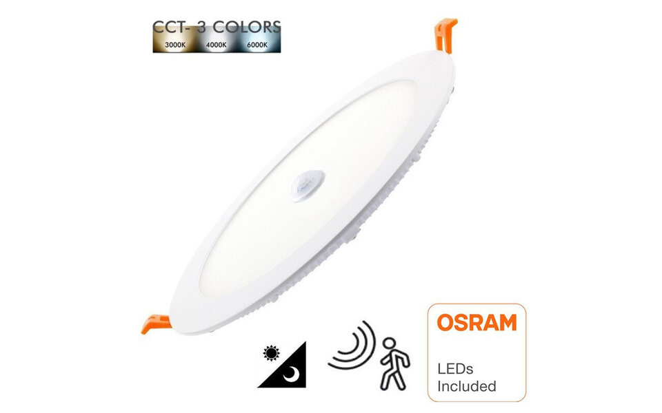 HLW LED LED Downlight Slim Inbouw - PIR Bewegingssensor & Dag en Nacht Sensor, OSRAM LEDs