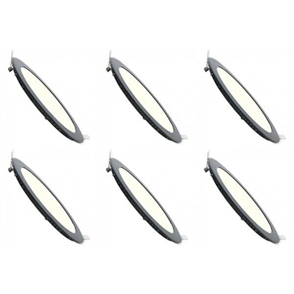 HLW LED LED Downlight Slim 6 Pack - Inbouw LED Downlight 3W Natuurlijk Wit 4200K Ø83mm HLW LED LED Downlight Slim 6 Pack - Inbouw LED Downlight 3W Natuurlijk Wit 4200K Ø83mm