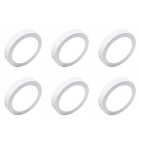 LED Downlight 6 Pack - Opbouw 12W Koud Wit 6000K LED Downlight 6 Pack - Opbouw 12W Koud Wit 6000K