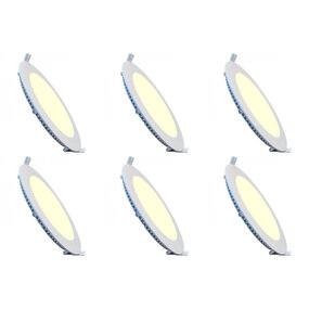 LED Downlight Slim 6 Pack - Inbouw Rond 18W Warm Wit LED Downlight Slim 6 Pack - Inbouw Rond 18W Warm Wit