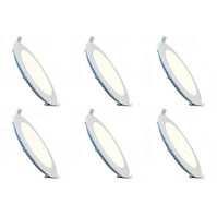 LED Downlight Slim 6 Pack - Inbouw 3W Dimbaar Natuurlijk Wit