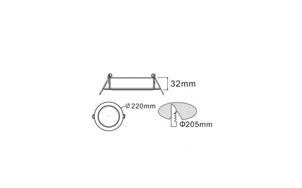 HLW LED LED Downlight Slim Pro - Inbouw LED Downlight 18W Neutraal Wit 4000K Ø220mm