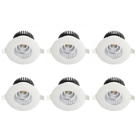 LED Spot 6 Pack - Inbouw LED Downlight 6W, Waterdicht IP65, Natuurlijk Wit 4200K LED Spot 6 Pack - Inbouw LED Downlight 6W, Waterdicht IP65, Natuurlijk Wit 4200K
