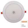 ronde slanke witte LED downlight 24W met ingebouwde PIR bewegingssensor en neutraal wit licht 4000K