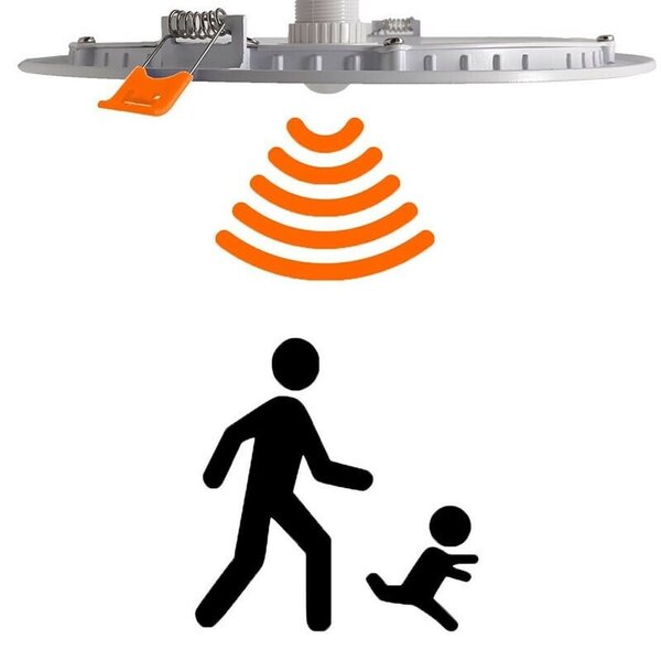 HLW LED LED Downlight Slim 24W Inbouw met PIR Bewegingssensor en Natuurlijk Wit 4000K HLW LED LED Downlight Slim 24W Inbouw met PIR Bewegingssensor en Natuurlijk Wit 4000K