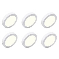 LED Downlight 6 Pack - Surface-Mounted LED Lamp 18W Natural White