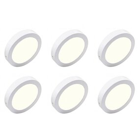 LED Downlight 6 Pack - Opbouw LED Lamp 18W Natuurlijk Wit LED Downlight 6 Pack - Opbouw LED Lamp 18W Natuurlijk Wit