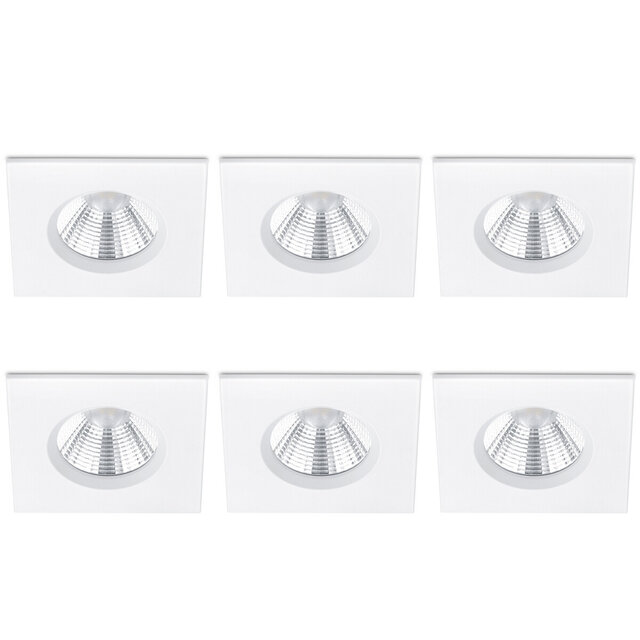 LED Spot 6 Pack - Inbouw LED Downlight 5W Dimbaar IP65 Binnenverlichting