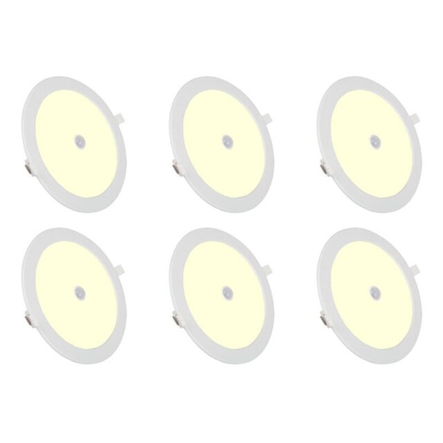 LED Downlight Inbouw 12W Met Sensor - Warm Wit 2700K-3000K Binnenverlichting LED Downlight Inbouw 12W Met Sensor - Warm Wit 2700K-3000K Binnenverlichting