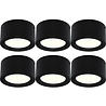 LED Downlight 6 Pack 10W - Opbouw LED Lamp Mat Zwart Ø140mm Binnenverlichting LED Downlight 6 Pack 10W - Opbouw LED Lamp Mat Zwart Ø140mm Binnenverlichting