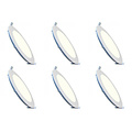 LED Downlight Slim 6 Pack - Recessed Round 12W LED Lamp Natural White 4200K