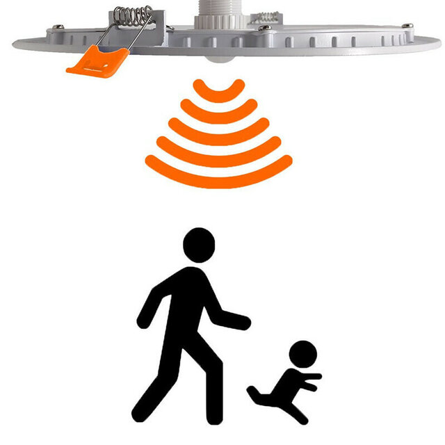 HLW LED LED Downlight Slim 18W Recessed With 360° Sensor - Cool White 6000K HLW LED LED Downlight Slim 18W Recessed With 360° Sensor - Cool White 6000K