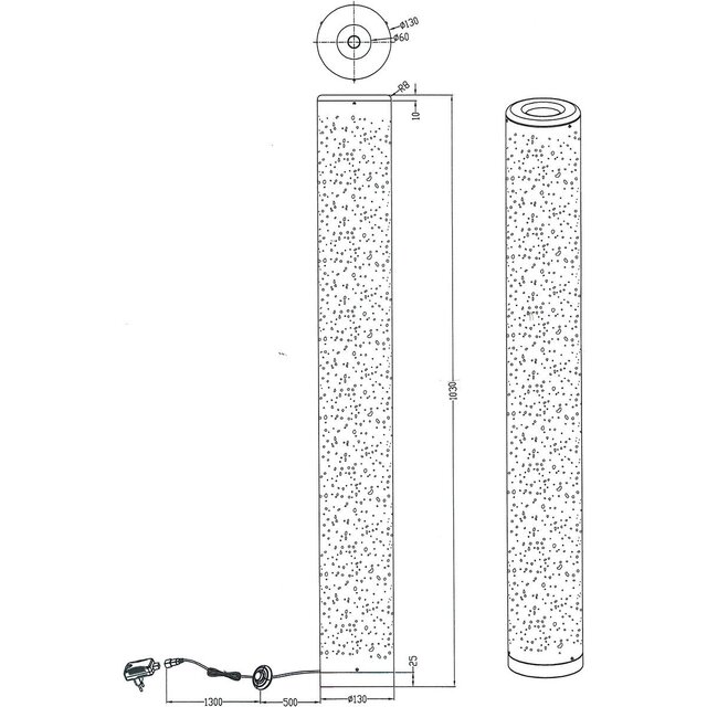HLW LED LED Floor Lamp Trion Tamara - Black/Gold - 8W Warm White 2700K-3000K HLW LED LED Floor Lamp Trion Tamara - Black/Gold - 8W Warm White 2700K-3000K