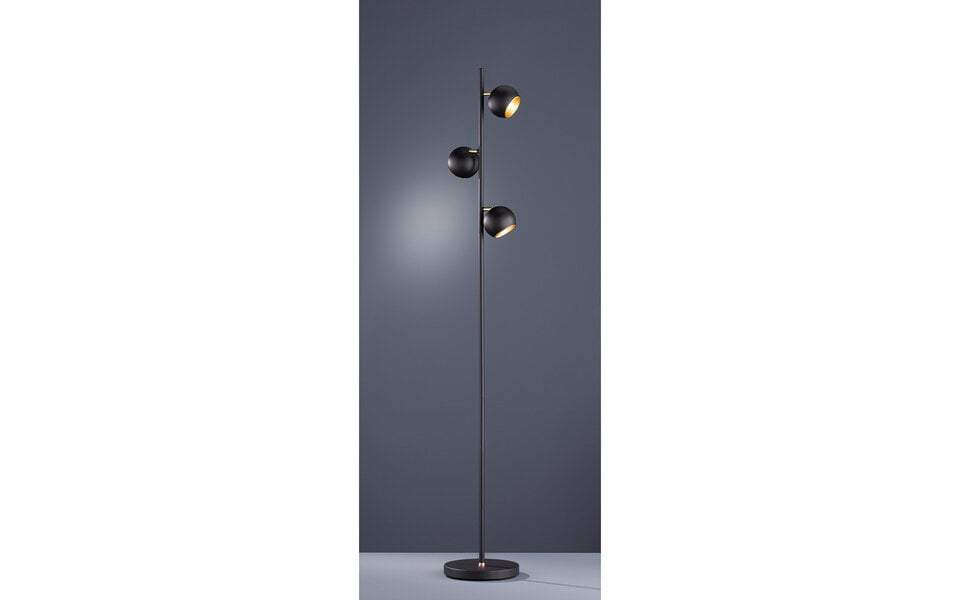 HLW LED LED Vloerlamp Trion Dakani - Zwarte 3-lichts vloerlamp met G9 fitting