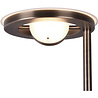 dimbare LED vloerlamp 38W met warm bronskleurig metalen frame en ronde lampenkap