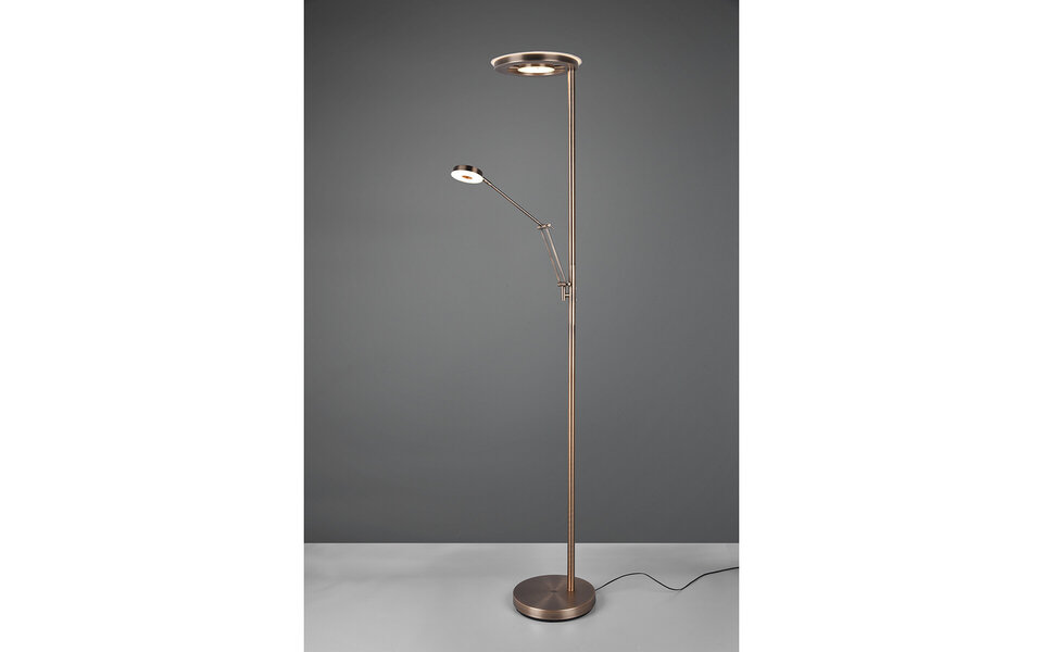 HLW LED Dimbare LED Vloerlamp 38W - Oud Bronzen Design