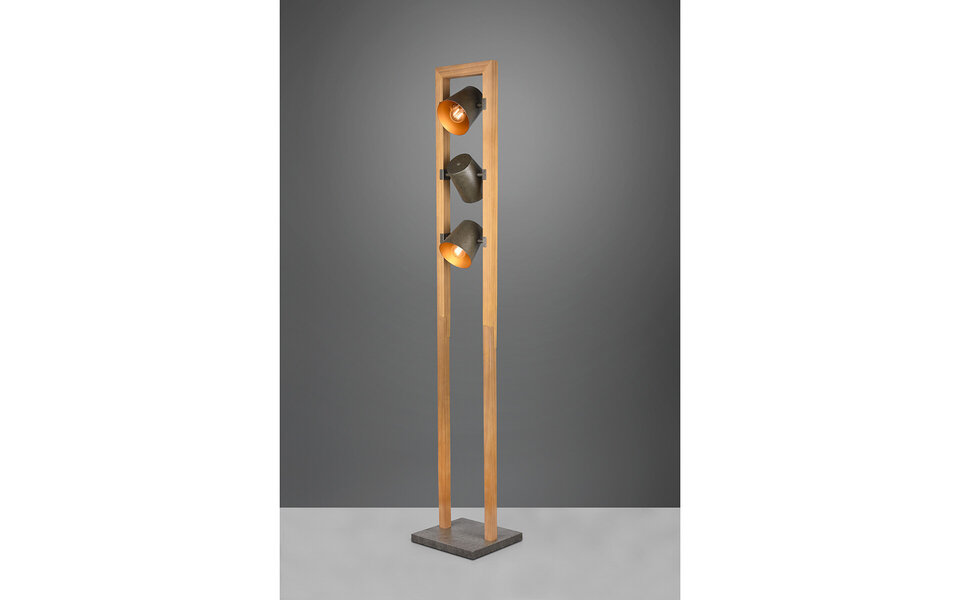 HLW LED LED Floor Lamp Trion Bimm - Antique Nickel, 3 lights & Adjustable Beam Angle