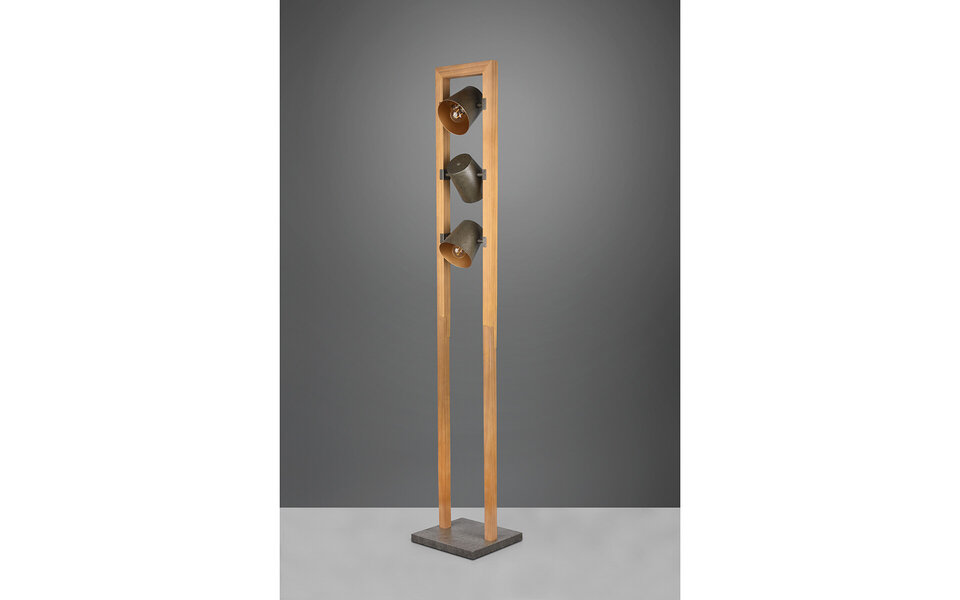 HLW LED LED Vloerlamp Trion Bimm - Antiek Nikkel, 3-lichts & Beam Angle Verstelbaar