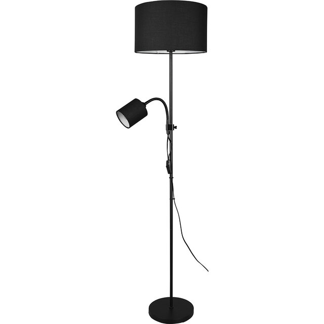HLW LED Stylish LED Floor Lamp Trion Owino - Matte Black Floor Lamp with 2 Light Points