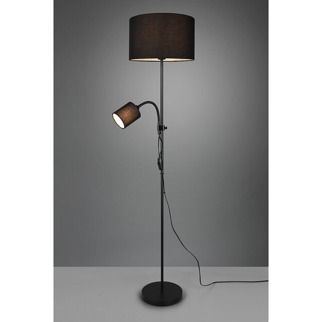 HLW LED Stylish LED Floor Lamp Trion Owino - Matte Black Floor Lamp with 2 Light Points