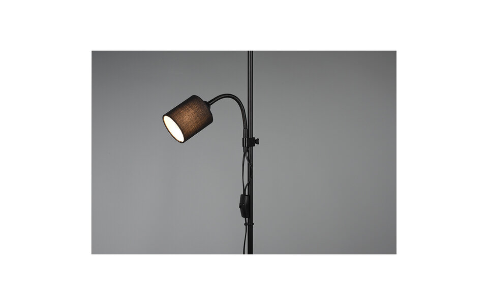 HLW LED Stylish LED Floor Lamp Trion Owino - Matte Black Floor Lamp with 2 Light Points