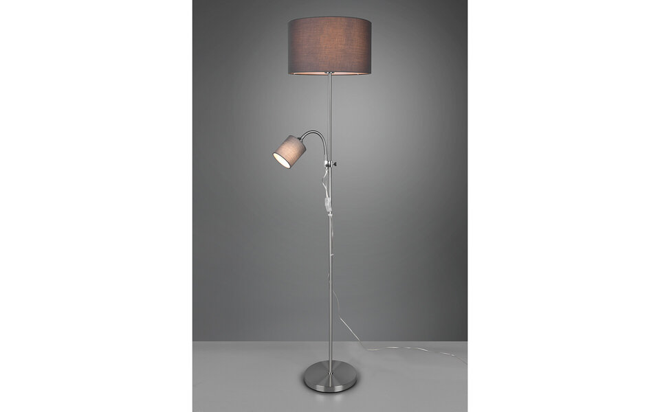 HLW LED LED Floor Lamp Trion Owino - Modern floor lighting with double light points and E27 fitting