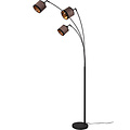 LED Floor Lamp Trion Vamos - 3-light Matte Black Metal Floor Lamp