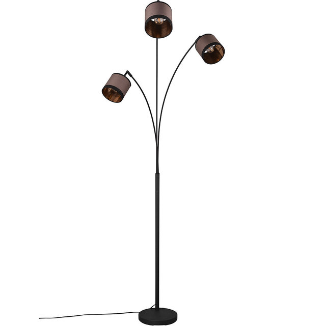 HLW LED LED Floor Lamp Trion Vamos - 3-light Matte Black Metal Floor Lamp