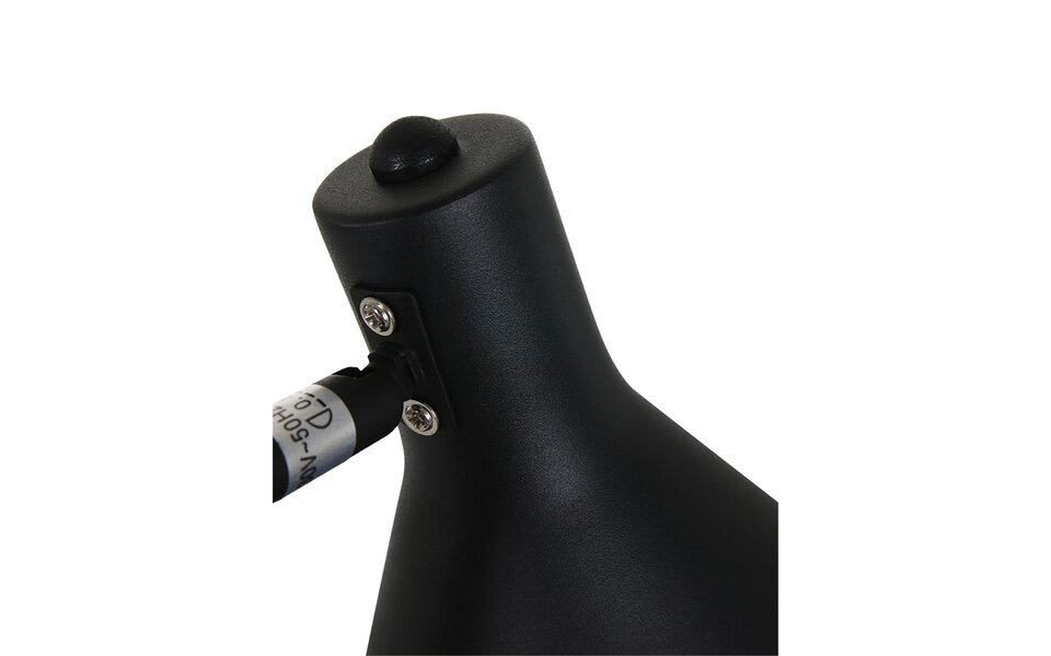 HLW LED LED Vloerlamp Trion Nana - Luxe zwarte vloerlamp met gouden accenten en 2 E14 lichtpunten