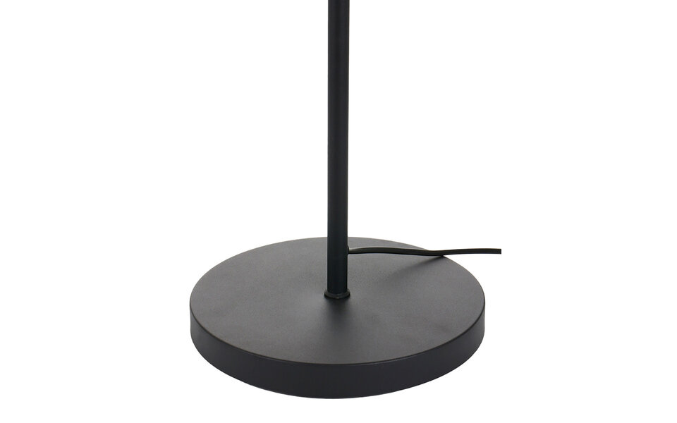 HLW LED LED Floor Lamp Trion Nana - Luxurious black floor lamp with gold accents and 2 E14 light points