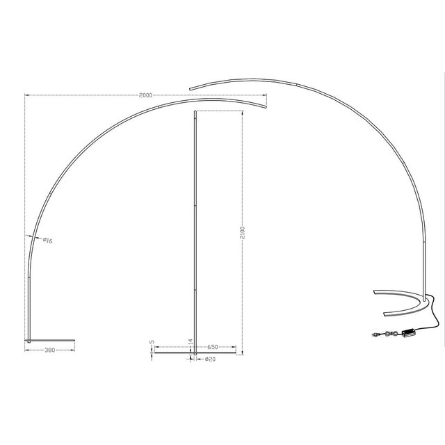 HLW LED Dimmable LED Floor Lamp Trion Shio 18W - Warm White 2700K–3000K, Matte Black Aluminum HLW LED Dimmable LED Floor Lamp Trion Shio 18W - Warm White 2700K–3000K, Matte Black Aluminum