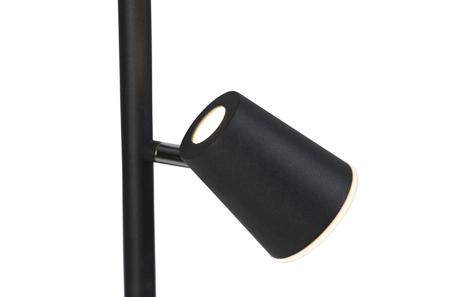 HLW LED LED Floor Lamp Dimmable - Black & White Floor Lamp with Warm White 2700K-3000K, 7W LED HLW LED LED Floor Lamp Dimmable - Black & White Floor Lamp with Warm White 2700K-3000K, 7W LED