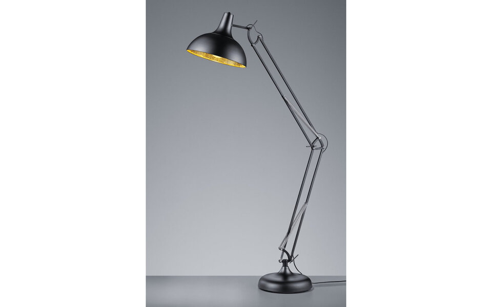 HLW LED Verstelbare LED Vloerlamp Trion Salvy - Mat Zwarte Aluminium LED Lamp