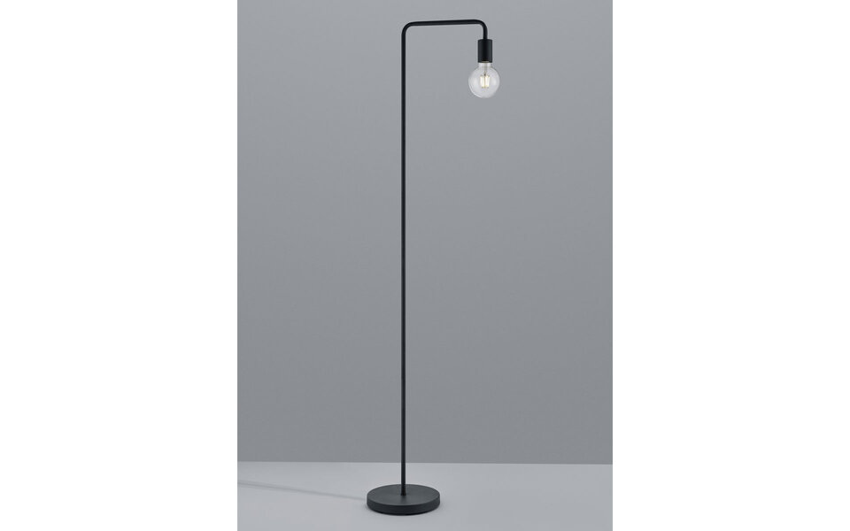 HLW LED LED Vloerlamp Trion Dolla - Mat Zwarte Aluminium Vloerlamp met E27 Fitting