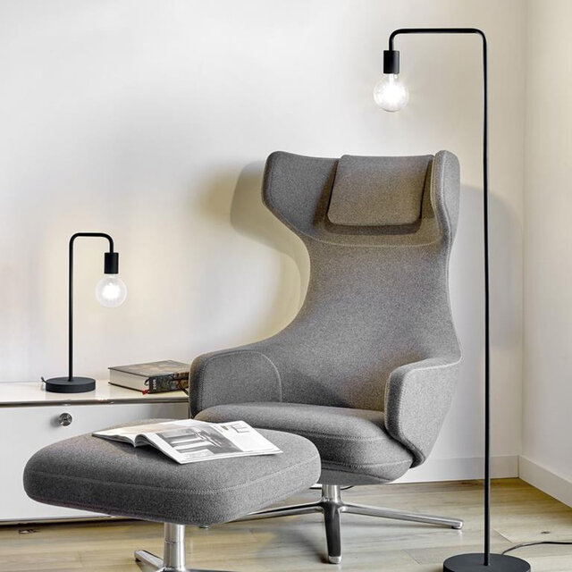 HLW LED LED Floor Lamp Trion Dolla - Matte Black Aluminum Floor Lamp with E27 Socket HLW LED LED Floor Lamp Trion Dolla - Matte Black Aluminum Floor Lamp with E27 Socket