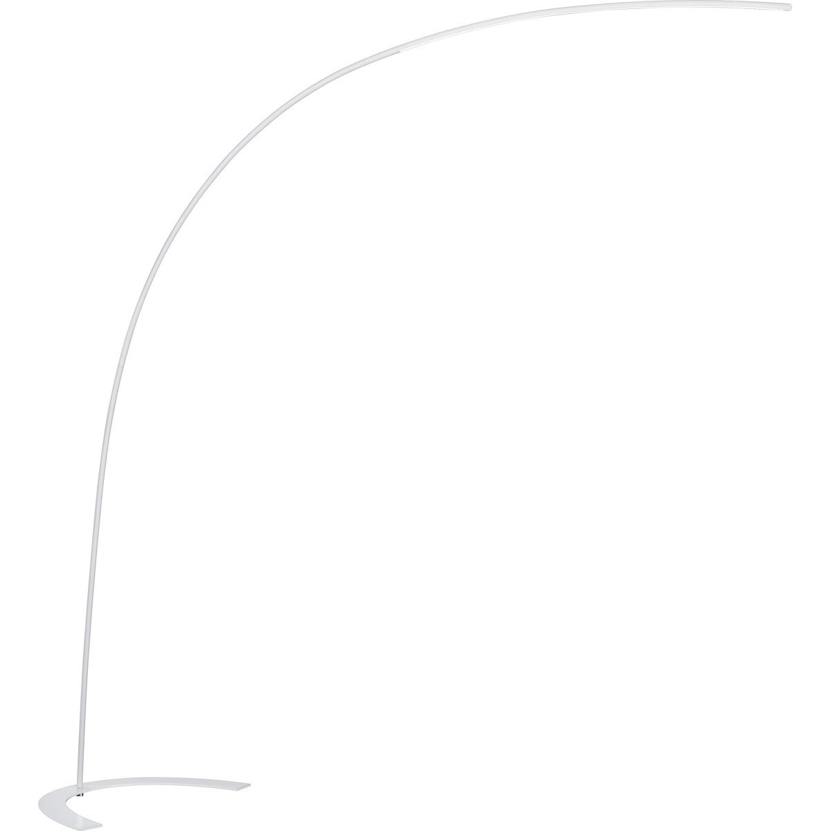 Dimbare LED Vloerlamp 18W - Warm Wit 2700K–3000K - Mat Wit Aluminium