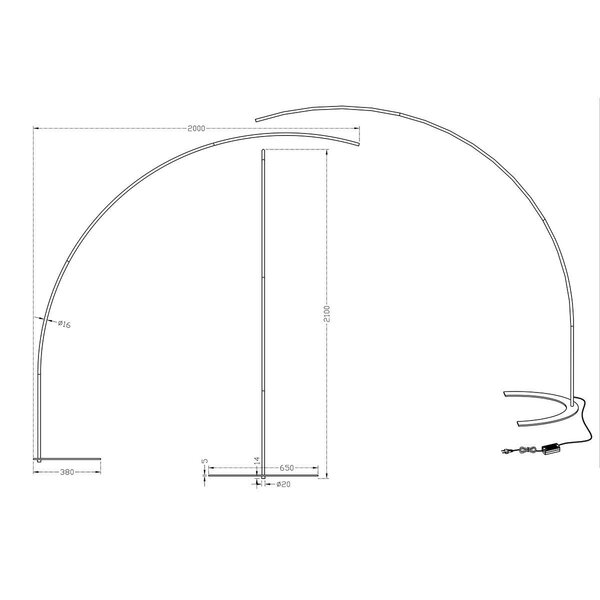 HLW LED Dimbare LED Vloerlamp 18W - Warm Wit 2700K–3000K - Mat Wit Aluminium HLW LED Dimbare LED Vloerlamp 18W - Warm Wit 2700K–3000K - Mat Wit Aluminium