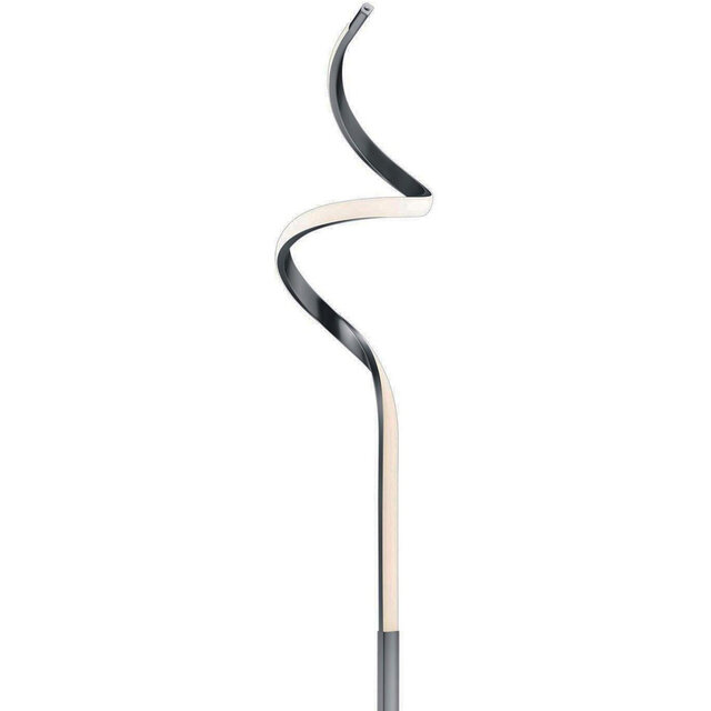 slanke dimbare LED vloerlamp 11W met warm wit licht en mat nikkelkleurige afwerking slanke dimbare LED vloerlamp 11W met warm wit licht en mat nikkelkleurige afwerking