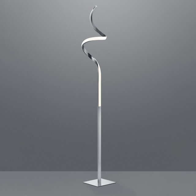 HLW LED LED Floor Lamp Dimmable 11W - Warm White 2700K-3000K - White Floor Lamp Matte Nickel HLW LED LED Floor Lamp Dimmable 11W - Warm White 2700K-3000K - White Floor Lamp Matte Nickel