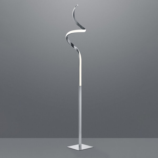 HLW LED LED Vloerlamp Dimbaar 11W - Warm Wit 2700K-3000K - Witte Vloerlamp Mat Nikkel HLW LED LED Vloerlamp Dimbaar 11W - Warm Wit 2700K-3000K - Witte Vloerlamp Mat Nikkel