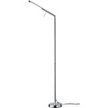 Dimmable LED Floor Lamp 6W with Warm White 2700K–3000K - White Floor Lamp in Matte Nickel