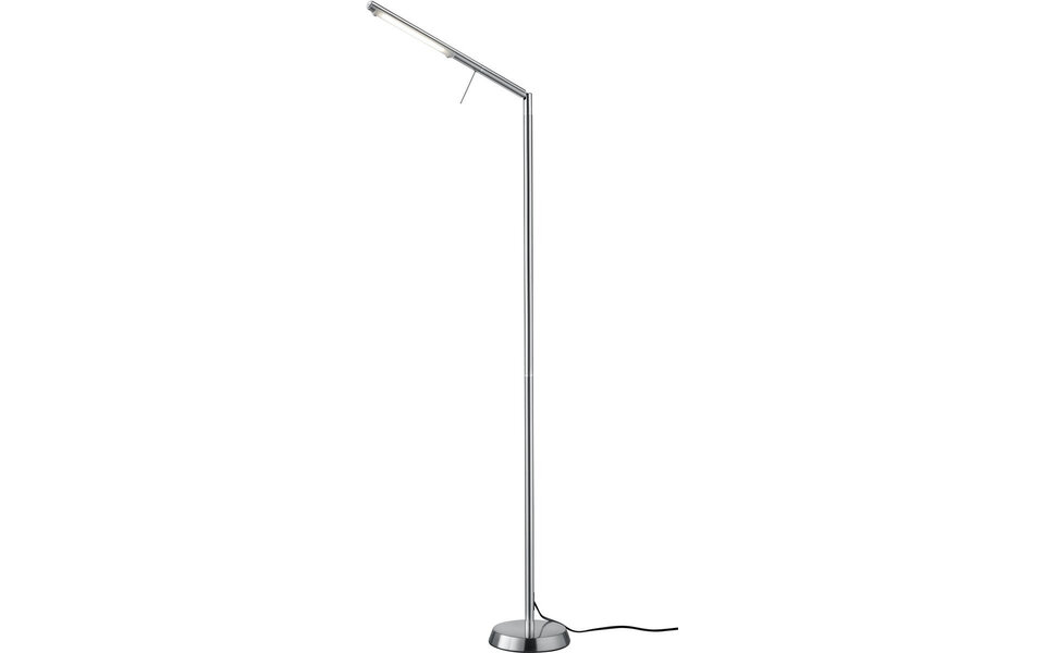 HLW LED Dimmable LED Floor Lamp 6W with Warm White 2700K–3000K - White Floor Lamp in Matte Nickel